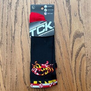 TCK Performance Maryland Crab Black Crew Socks